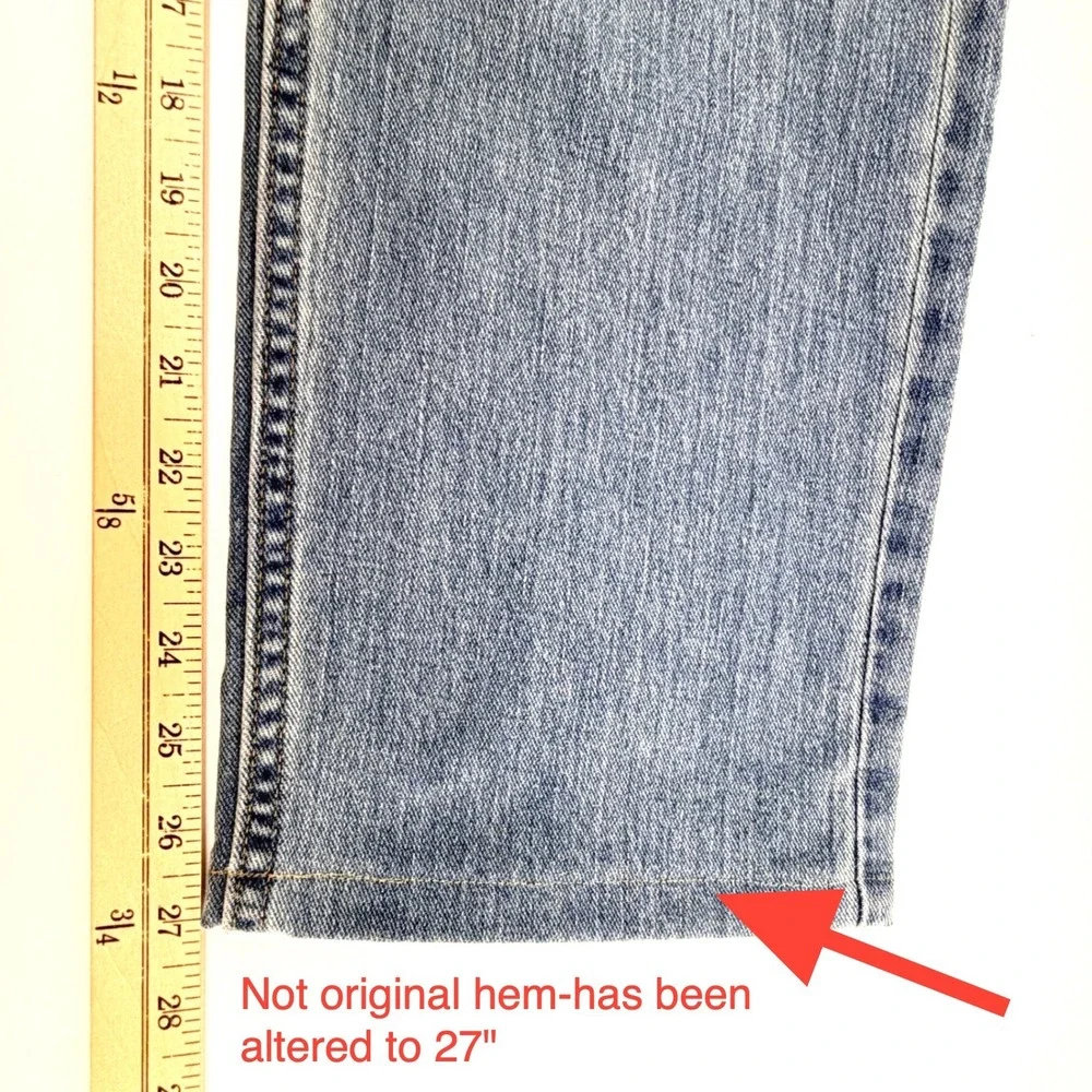 Wrangler Jeans Mens 34x29(hemmed to 27) Light Blue Straight Leg Premium Quality
